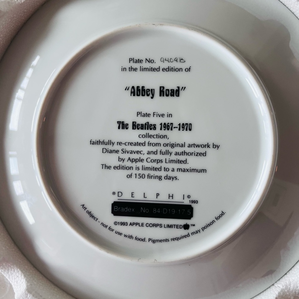 Abbey Road Plate The Beatles 1967-1970 Diane Sivavec 5. Delphi in Box - Picture 2 of 5